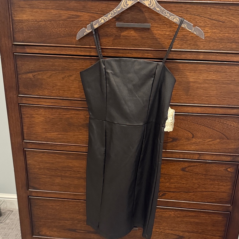 Altar'd State Black Spaghetti Strap Dress
